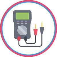 Multimeter Flat Circle Icon vector