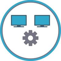 Multitask Flat Circle Icon vector