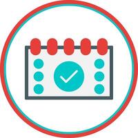 Tasks Flat Circle Icon vector