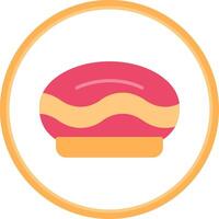 Pie Flat Circle Icon vector