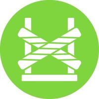 Crime Scene Multi Color Circle Icon vector