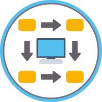 Workflow Flat Circle Icon vector