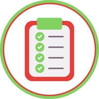 Checklist Flat Circle Icon vector