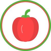 Pepper Flat Circle Icon vector