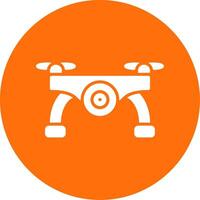 Camera Drone Multi Color Circle Icon vector
