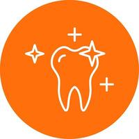 Clean Tooth Multi Color Circle Icon vector