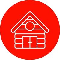 Cabin Multi Color Circle Icon vector