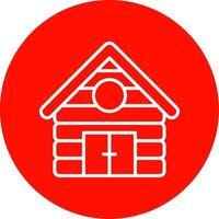 Cabin Multi Color Circle Icon vector