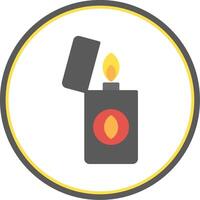 Lighter Flat Circle Icon vector