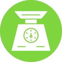 Weigh Scale Multi Color Circle Icon vector