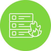 Flame Multi Color Circle Icon vector