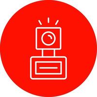 Camera Flash Multi Color Circle Icon vector