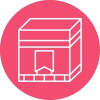 Kaaba Multi Color Circle Icon vector
