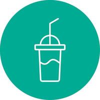 Milkshake Multi Color Circle Icon vector