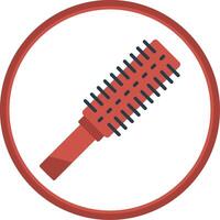 Hairbrush Flat Circle Icon vector