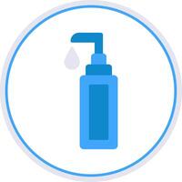 Face Cleanser Flat Circle Icon vector