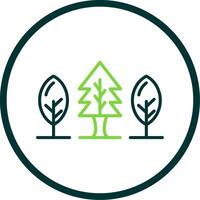 Forest Line Circle Icon Design vector