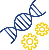 Genetics Line Two Colour Icon Design vector