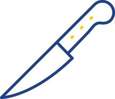 Knife Line Two Colour Icon Design vector