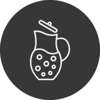 Jug Line Inverted Icon Design vector