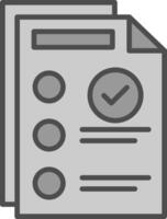 Goods Verification Line Filled Greyscale Icon Design vector
