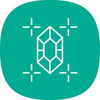 Gem Line Curve Icon Design vector