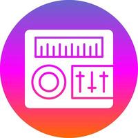 Sound Mixer Glyph Gradient Circle Icon Design vector