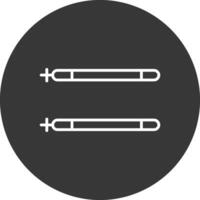 Sticks Line Inverted Icon Design vector