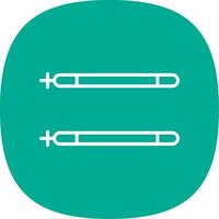 Sticks Line Curve Icon Design vector