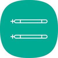 Sticks Line Curve Icon Design vector