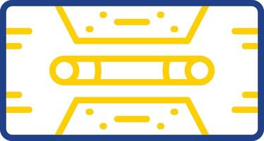 Cassette Tape Line Two Colour Icon Design vector