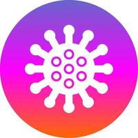 Virus Glyph Gradient Circle Icon Design vector