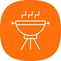 Grill Line Curve Icon Design vector