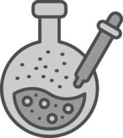 Pipette Line Filled Greyscale Icon Design vector