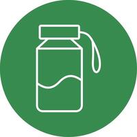 Water Bottle Multi Color Circle Icon vector