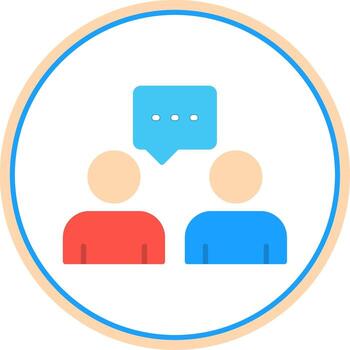 mentoring plano circulo icono vector