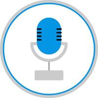 Microphone Flat Circle Icon vector