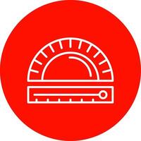 Protractor Multi Color Circle Icon vector