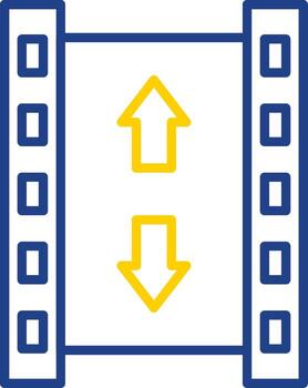 Roll Line Two Colour Icon Design vector