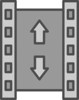 Roll Line Filled Greyscale Icon Design vector