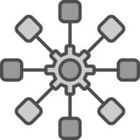Structure Line Filled Greyscale Icon Design vector