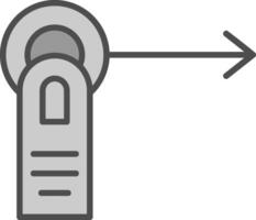 Tap Drag Line Filled Greyscale Icon Design vector