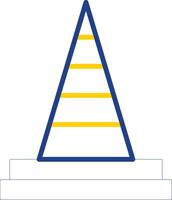 Traffic Cone Line Two Colour Icon Design vector