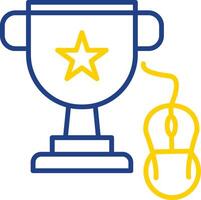 Trophy Line Two Colour Icon Design vector