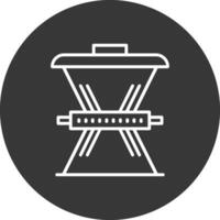 Waste Reduction Line Inverted Icon Design vector