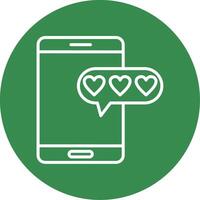 Love Message Multi Color Circle Icon vector