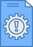 Crisis Management Line Filled Blue Icon vector