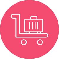 Trolley Multi Color Circle Icon vector