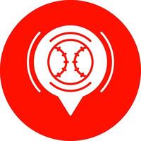 Baseball Multi Color Circle Icon vector