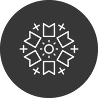 Firework Line Inverted Icon Design vector